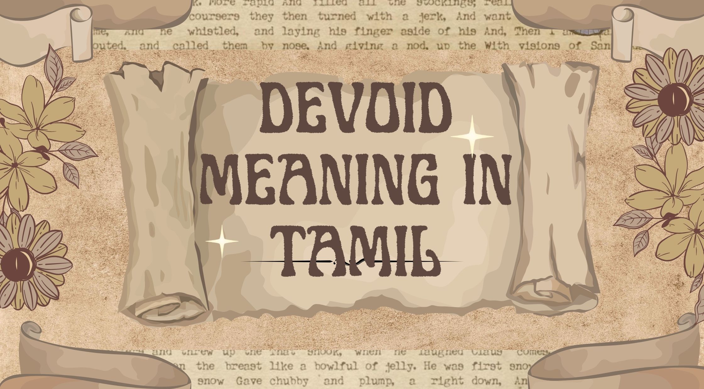 Devoid Meaning in Tamil